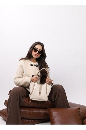 کیف دوشی بژ زنانه چرم مصنوعی NOTHING - کد 860038301