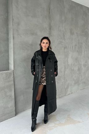 ترنچکت مشکی زنانه پلی استر Seda Yalçın Atelier - کد 870039465