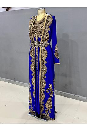 کیمونو و کافتان آبی زنانه بافتنی Birlik Moda - کد 870832549