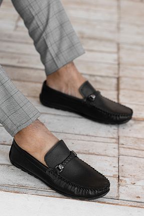 کفش لوفر مشکی مردانه جیر Zegeshoes - کد 79229265