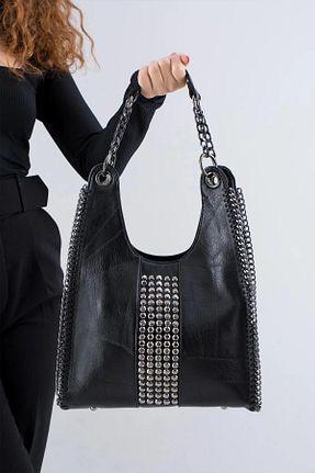 کیف دوشی مشکی زنانه چرم مصنوعی KRISTE BELL - کد 823103270