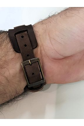 دستبند جواهر قهوه ای زنانه چرم aysefe - کد 870042278