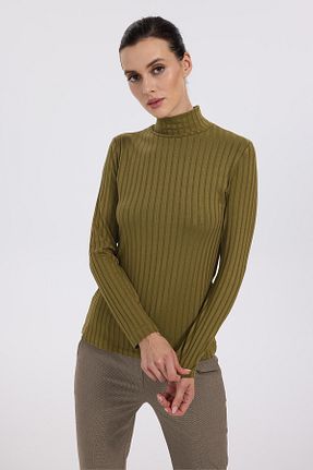 بلوز خاکی زنانه ساده ON - کد 870049833