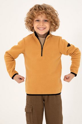 سوئیشرت قهوه ای بچه گانه ساده U.S. Polo Assn. - کد 860865986