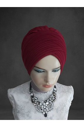 کلاه شنای حجاب زرشکی زنانه NurAy - کد 865884624