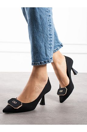 کفش پاشنه بلند کلاسیک مشکی زنانه جیر Alemdar Shoes - کد 870065085