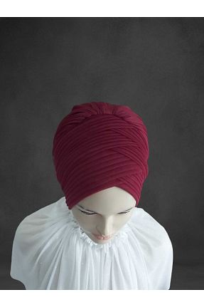 کلاه شنای حجاب زرشکی زنانه NurAy - کد 865884624