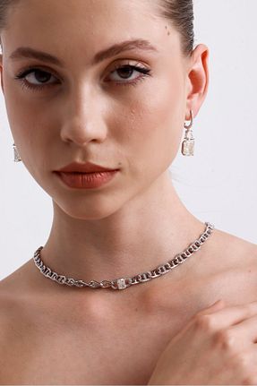 گردنبند نقره سفید زنانه 925 عیار Entrendi Cansus - کد 869911215