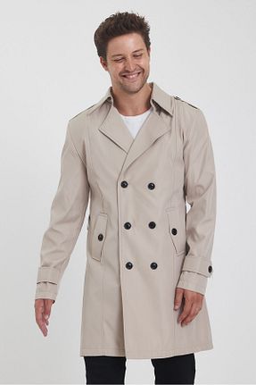 ترنچکت بژ مردانه آستر دار TREND KOMBİN - کد 846532963