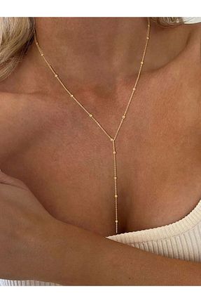 گردنبند جواهر زرد زنانه مس Fasion Jewelry - کد 870107215
