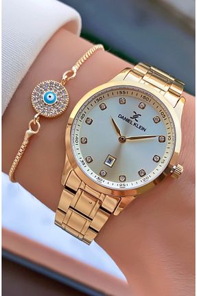 ساعت مچی زرد زنانه 36-40 میلی متر Daniel Klein - کد 276837963