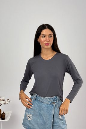 بادی طوسی زنانه یقه دوچرخه Betimoda - کد 317018036