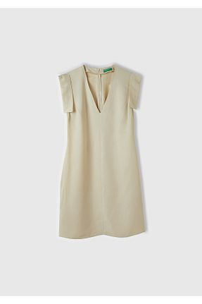 لباس بژ زنانه بافتنی United Colors of Benetton - کد 870173217