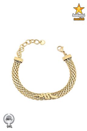 دستبند استیل (فولاد) طلائی زنانه استیل (فولاد) Hediyeci Market - کد 870179046
