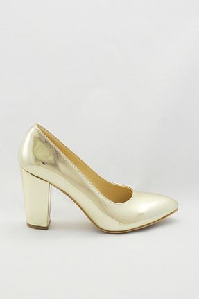 کفش مجلسی طلائی زنانه چرم مصنوعی KAYRA VARDAR SHOES - کد 870178747