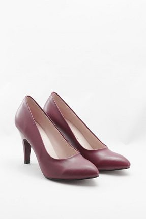 کفش مجلسی زرشکی زنانه چرم مصنوعی KAYRA VARDAR SHOES - کد 870178644