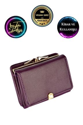 کیف پول بنفش زنانه ابعاد کوچک CüzCan - کد 859399090