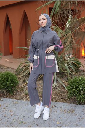 ست گرمکن حجاب طوسی زنانه رگولار Ryzi Moda - کد 853011999