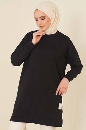 تونیک حجاب مشکی زنانه پنبه پلی استر BYKUZEYARAS - کد 870842116