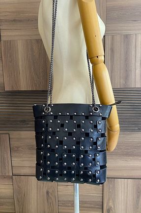کیف دوشی مشکی زنانه چرم خالص Nua Bags - کد 870221376