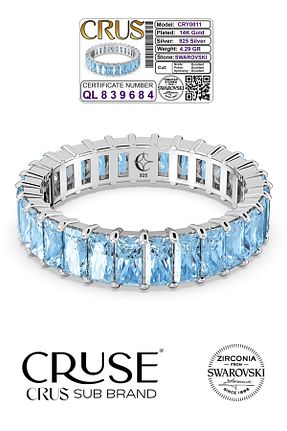 انگشتر نقره زنانه کریستال Cruse - کد 870218848
