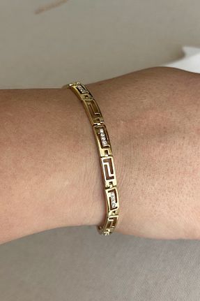 دستبند استیل (فولاد) طلائی زنانه استیل (فولاد) MODA - کد 870229057