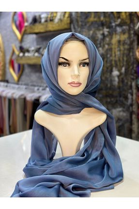 شال سرمه ای زنانه شیفون zagreus - کد 870227964