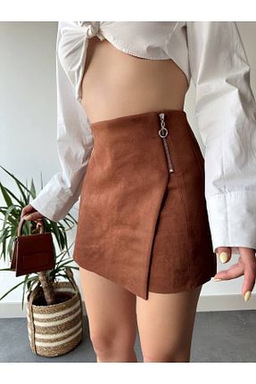 دامن قهوه ای زنانه پنبه ای AtegeWear - کد 870229890