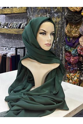 شال سبز زنانه شیفون zagreus - کد 870235102