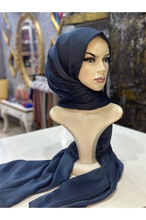 شال سرمه ای زنانه شیفون zagreus - کد 870791600