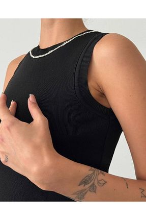 بلوز مشکی زنانه یقه دوچرخه Bisou - کد 870242619