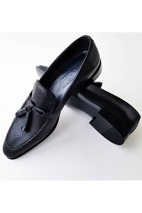 کفش کلاسیک مشکی مردانه چرم خالص Özel Yapım - کد 870238579