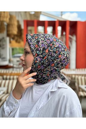 روسری مشکی پنبه ای Kamelya - کد 853274868