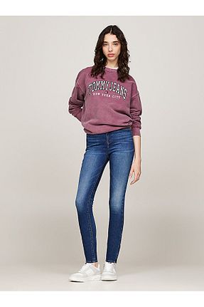 شلوار جین سرمه ای زنانه پاچه تنگ Tommy Hilfiger - کد 870255387