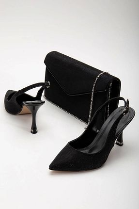 کفش استایلیتو مشکی پاشنه نازک GULT - کد 826047350