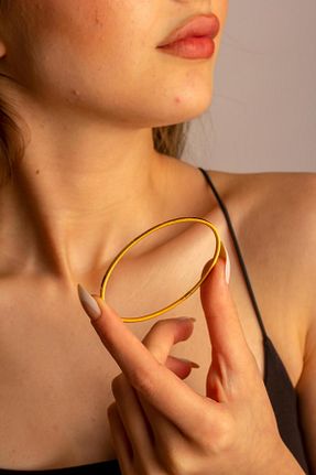 دستبند نقره طلائی زنانه 925 عیار Işıltı Silver - کد 870274289