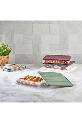 ظرف نگهداری طوسی پلاستیک SELKA HOME - کد 760212676