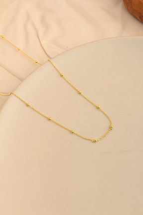 گردنبند نقره طلائی زنانه 925 عیار Işıltı Silver - کد 870274624