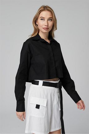 پیراهن مشکی زنانه یقه پیراهنی Home Store - کد 846988492