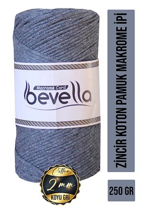 نخ بافندگی طوسی Bevella Macrame Cord - کد 870775095