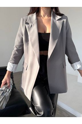کت بلیزر طوسی زنانه فینیکه Moda İkra - کد 870308497