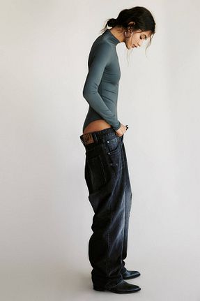 بادی طوسی زنانه یقه ایستاده Pull & Bear - کد 870307789