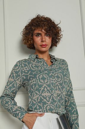 پیراهن سبز زنانه رگولار Butik - کد 870886767