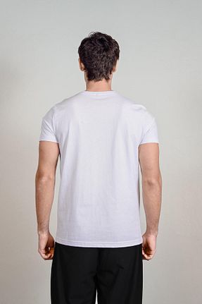 تیشرت سفید مردانه رگولار Dembu - کد 839884779
