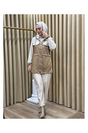 کلاه و ابایا قهوه ای زنانه پنبه پلی استر Missemramiss - کد 870348841