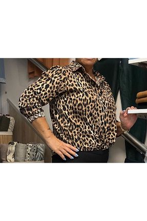 پیراهن قهوه ای زنانه رگولار ELSİN BUTİK - کد 870375417
