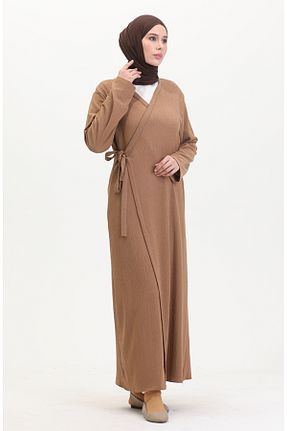 کیمونو و کافتان قهوه ای زنانه پلی استر sefamerve - کد 860813943