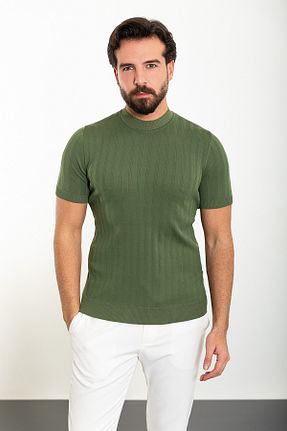 پلیور خاکی مردانه اسلیم فیت Mcr - کد 813884232