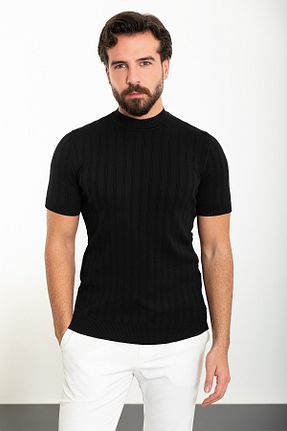 پلیور مشکی مردانه اسلیم فیت Mcr - کد 813882627