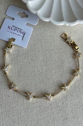 دستبند استیل (فولاد) طلائی زنانه استیل (فولاد) MODA - کد 870401832